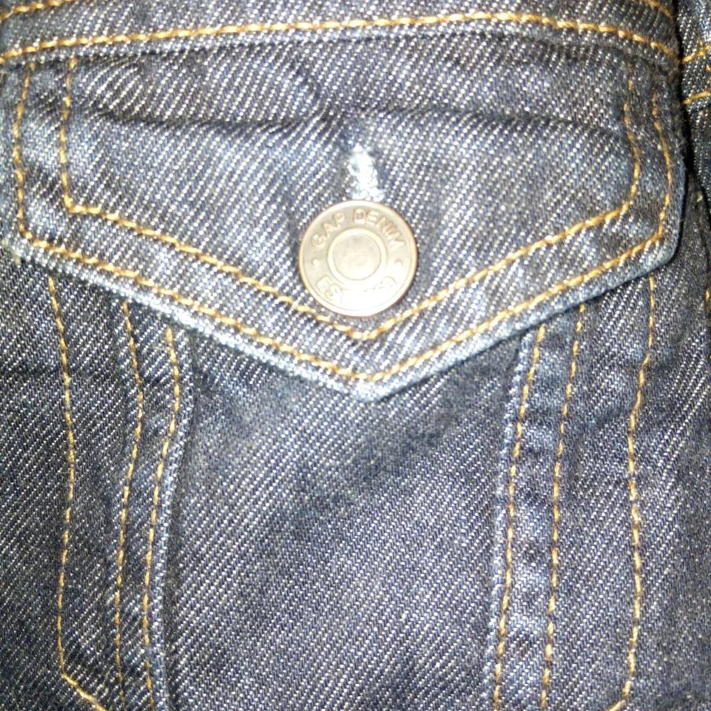 GAP Blue Denim Sherpa Icon Jean Jacket Boys Sz Medium 8